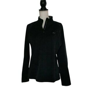 Under Armour 1/4 Zip Black Soft Shell Fitted Jacket Women’s Size Medium